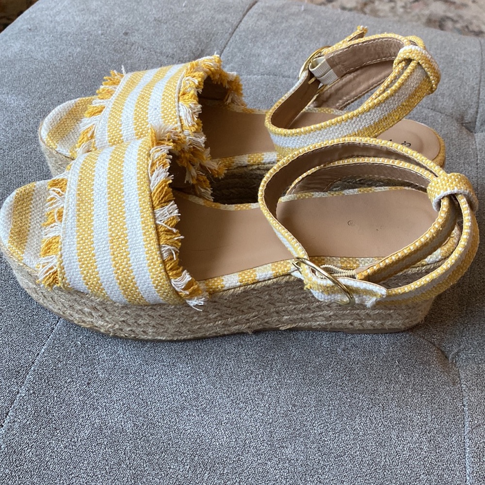Qupid Striped Platform Espadrilles - image 5